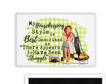 Retro Housewives Magnet - Funny Fridge Magnet - Gifts Under 10 - Small Gifts - White Elephant Gift - Gifts For Her - - Refrigerator Magnets