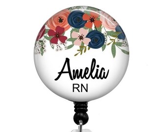 Retractable Badge Reel - Personalized ID Badge - Paisley Badge Reel - Id Badge - Custom Nurse Badge - Nurse Gift - Custom Nurse Name Badge