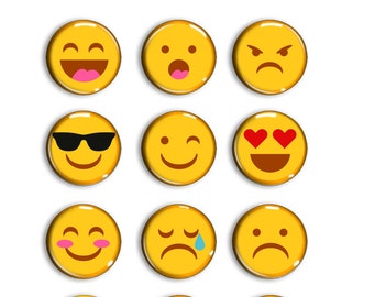 Emoticon Magnet - Emoticon Magnets - Refrigerator Magnets - Refrigerator Magnets - Fridge Magnet - Fridge Magnets - Smiley Face Magnet