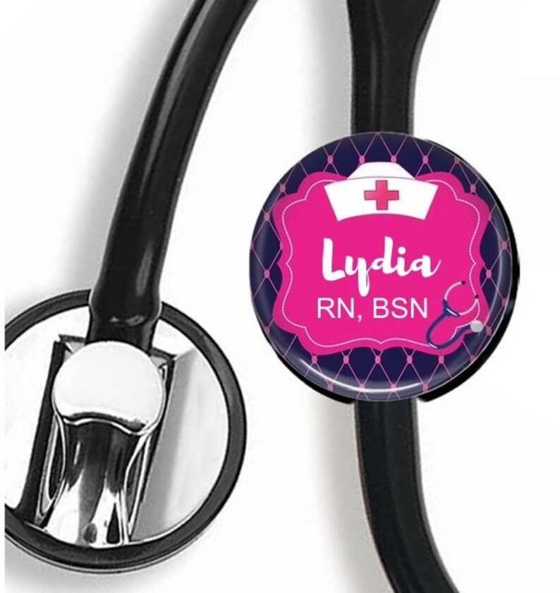 Stethoscope ID Tag Stethoscope Name Badge Stethoscope Name Etsy