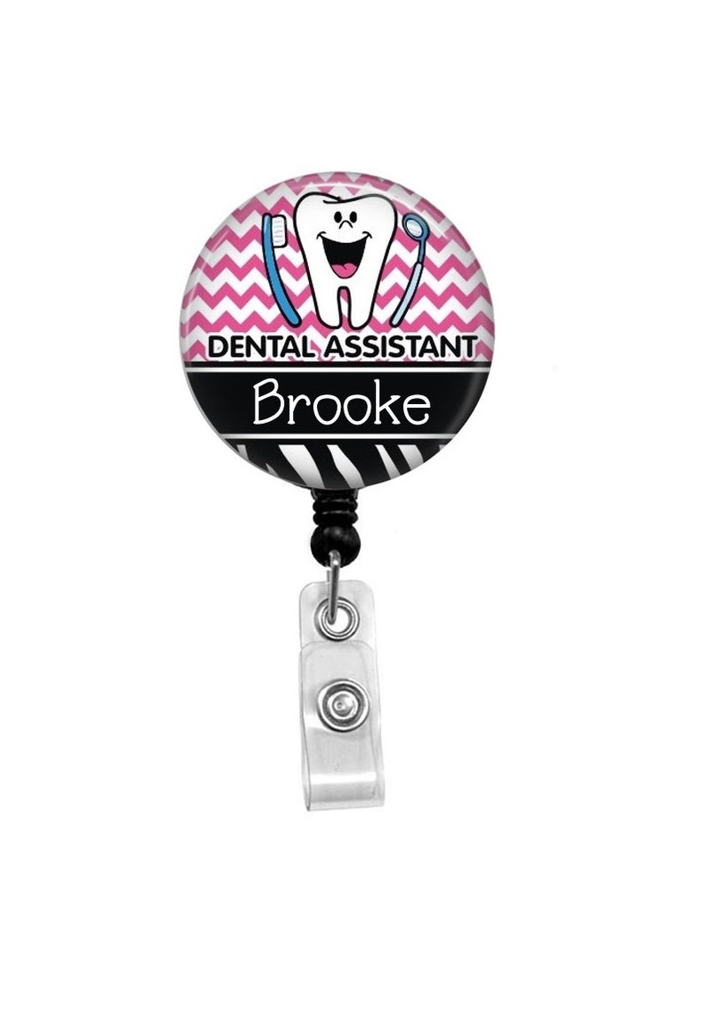 Dental Assistant Badge Reel Hygienist Badge Holder Badge Etsy