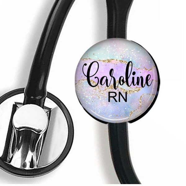 Stethoscope ID tag - Stethoscope Name Badge - Stethoscope Name Tag - Stethoscope Cover - Stethoscope Accessory - Nurse Graduation Gift