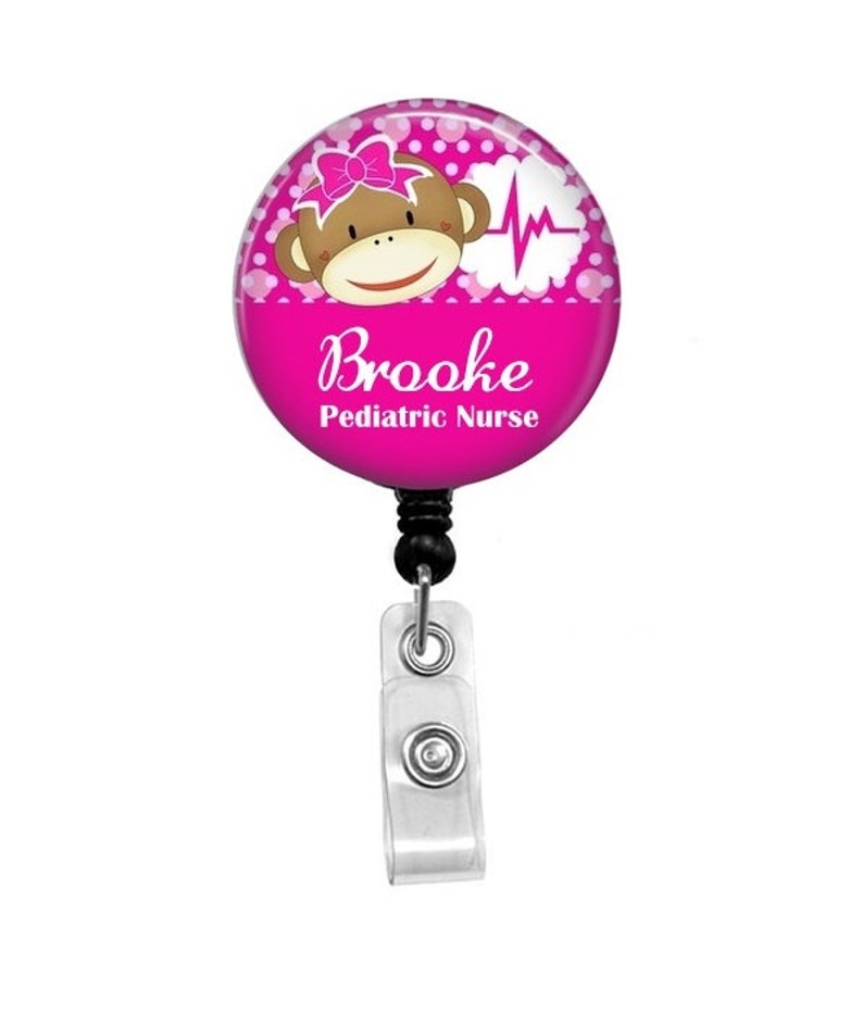 Pediatric Nurse Badge Reel Id Badge Holder Badge Holder Etsy