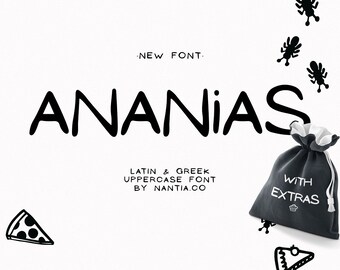 Greek Font, cute font, doodles, instagram font, handcrafted, cool, lettering, lettering greek, hand-drawn font, Ananias Font,