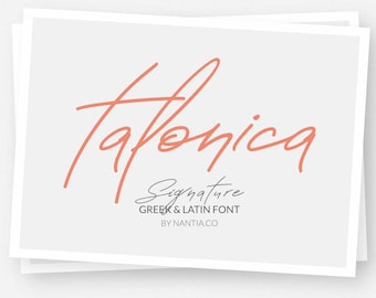 Greek Signature Font Talonica