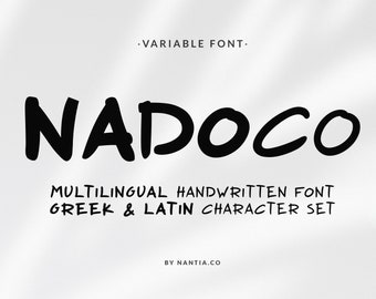 Nadoco Variable Handwritten Font