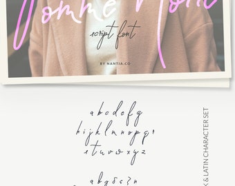 Greek Script Font Pomme Noire