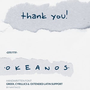 Okeanos Handwritten Greek Cyrillic Font image 9