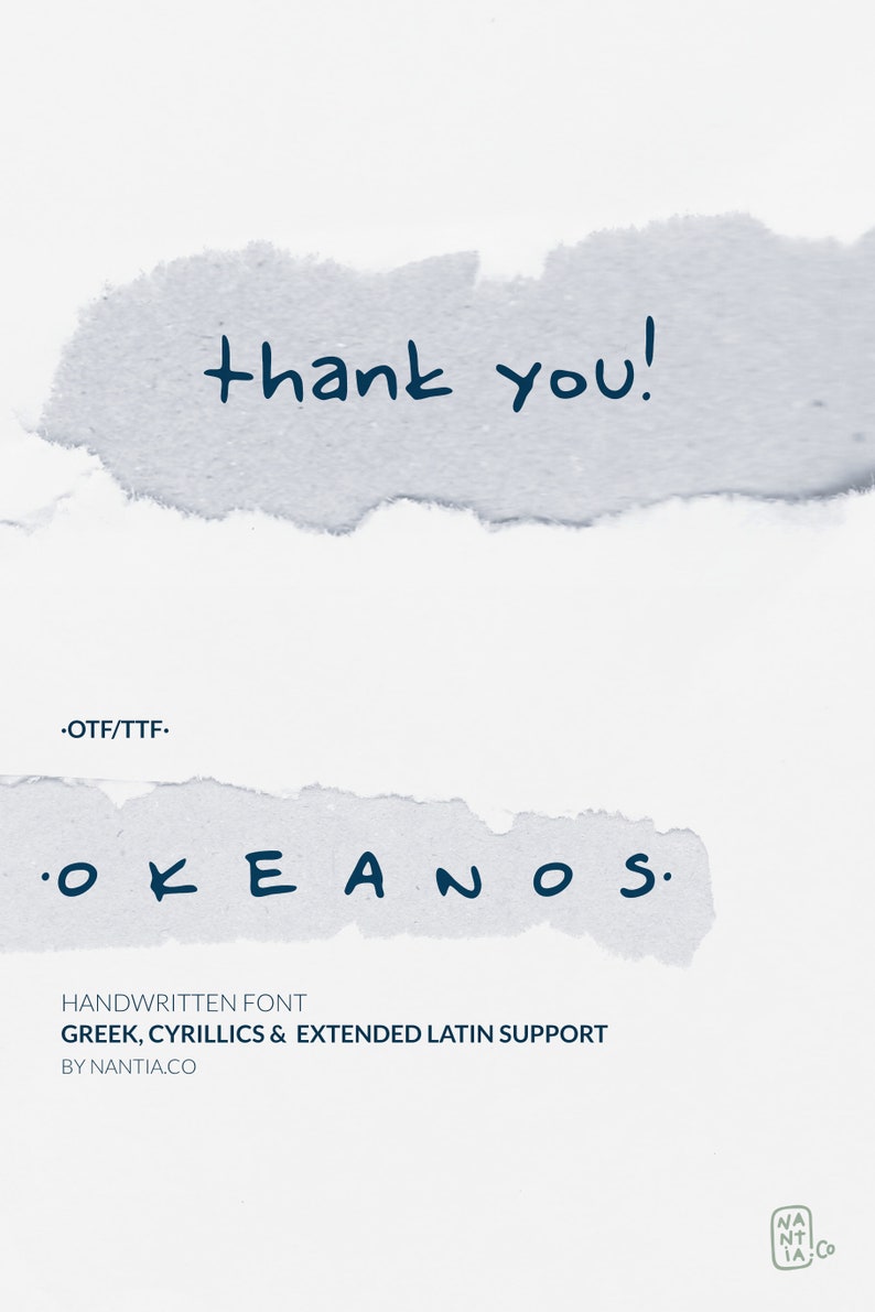 Okeanos Handwritten Greek Cyrillic Font image 9