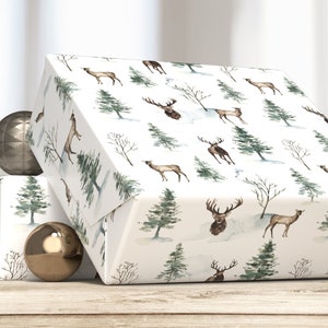 Potato Print Reindeer Christmas Wrapping Paper – Our Little House