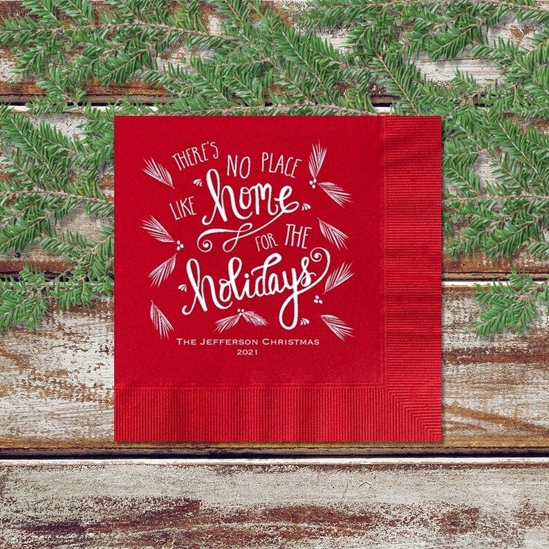 Holiday Party Cocktail Napkins 3 Ply Paper Beverage Napkins Etsy