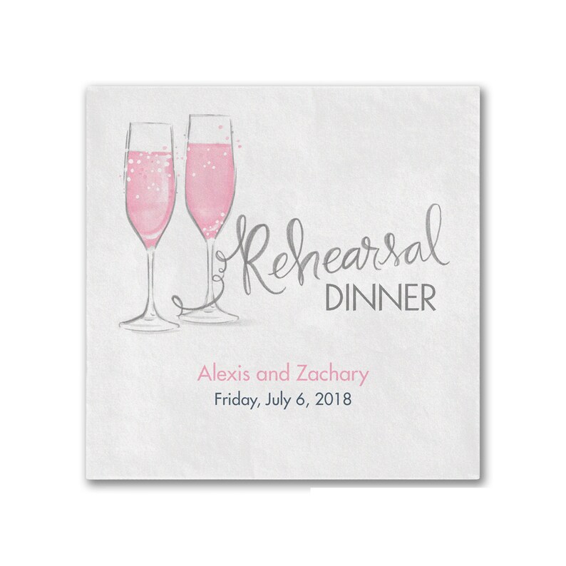 Wedding Rehearsal Dinner Personalized Cocktail Napkins Can Etsy