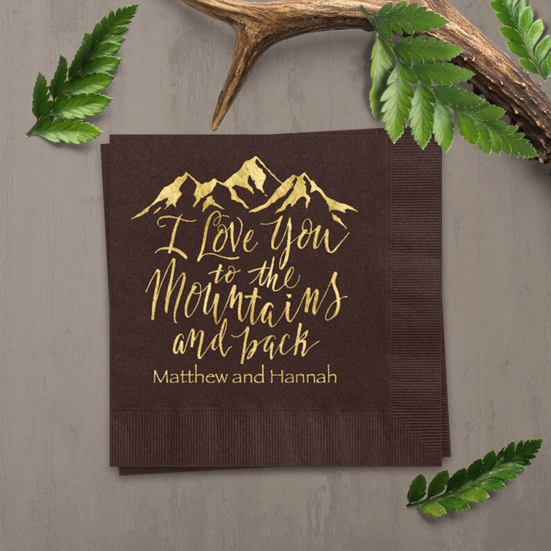 100 Just Married Personalized Wedding Cocktail Napkins