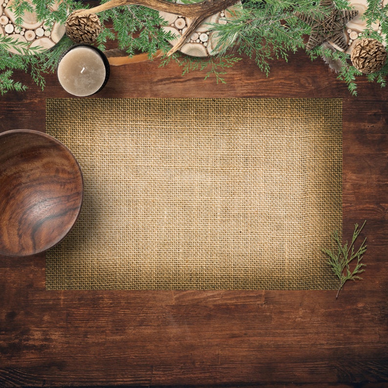 Rustic Paper Placemats Printed Burlap Paper Placemats Book Etsy