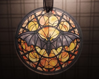Bat Ornament, Halloween Tree Bat Ornament, Acrylic Ornament, Gothic Style Bat