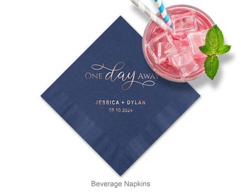 Personalized Wedding Rehearsal Cocktail Napkins, Color Options