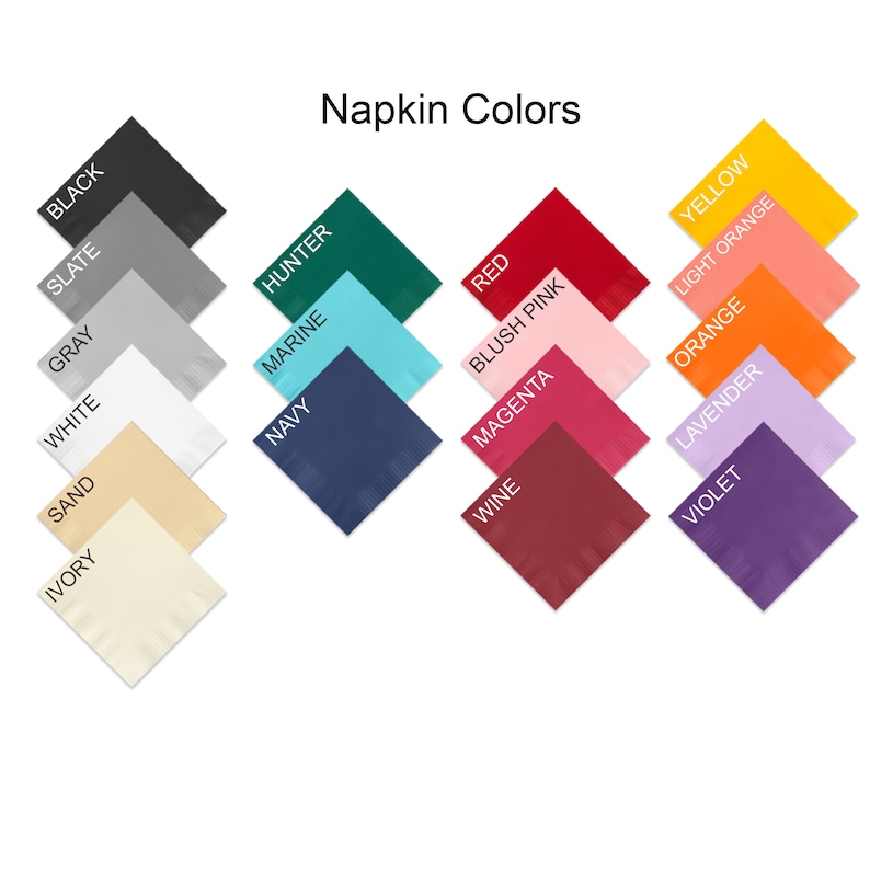 Grad Party Napkins, Color Options, 2024 Graduation Party Paper Napkins, 50 3-Ply Paper Cocktail Napkins image 4