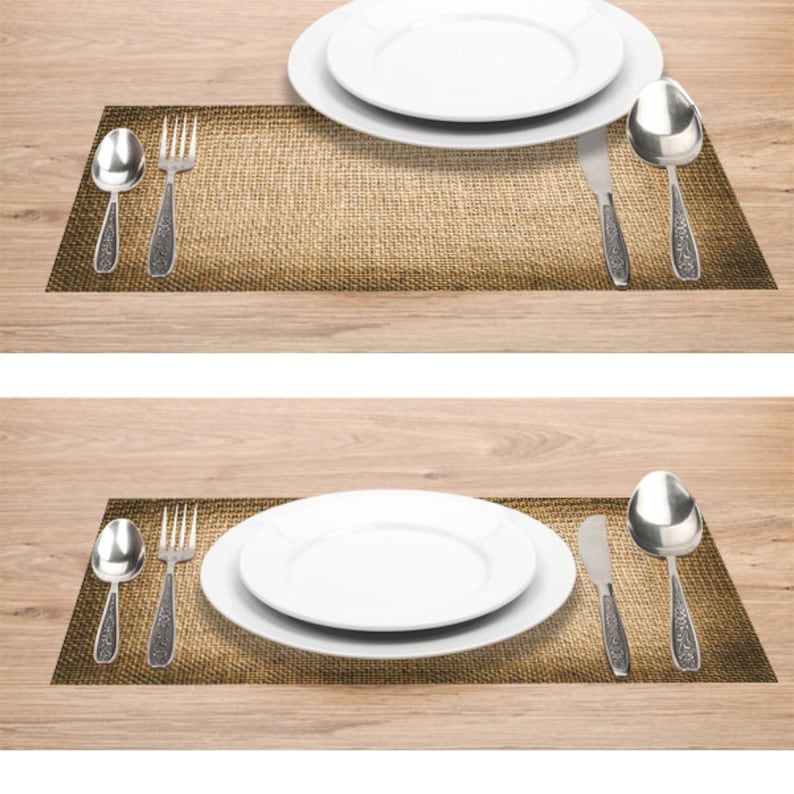 Rustic Paper Placemats Printed Burlap Paper Placemats Book Etsy