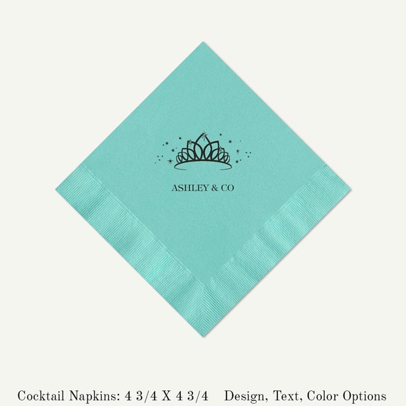 Quinceanera Napkins Sweet 16 Birthday Princess Party Aqua Etsy