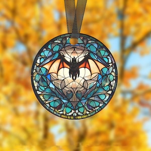 Bat Ornament, Halloween Bat Ornament, Acrylic Ornament, Gothic Style