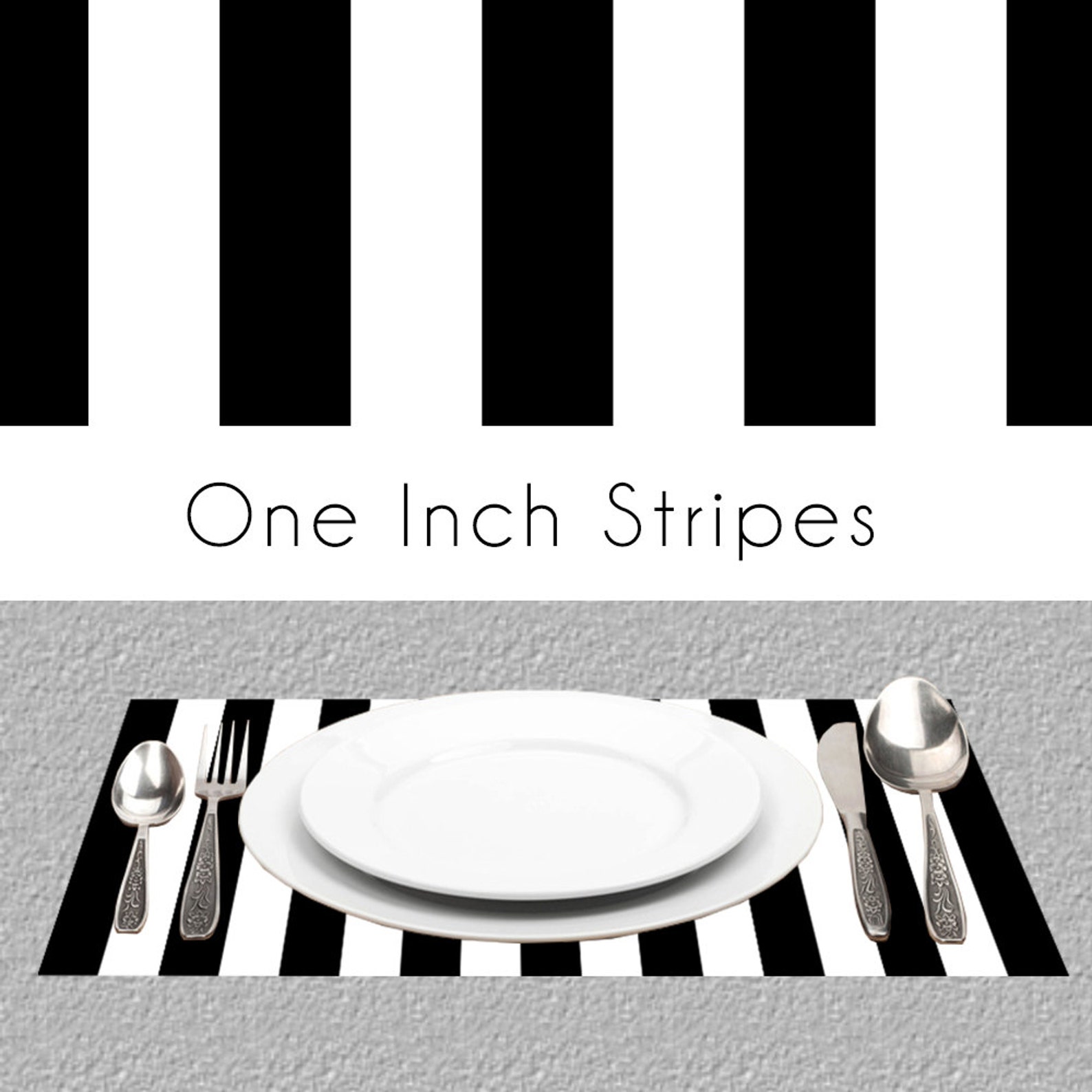 Black White Stripes Paper Placemats BW Paper Placemats Book Etsy