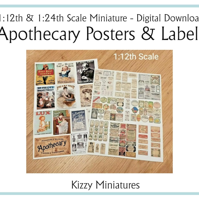 Miniature Apthecary Scripts Miniature Apothecary Printables - Etsy
