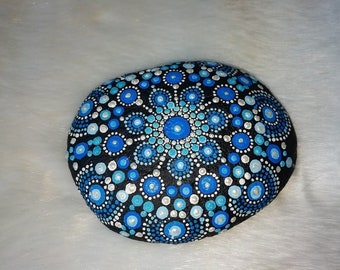 Mandala Stone, Dot Mandala, Painted Rock, Paperweight, Boho Decor, gift for her, Mandala Rocks, Hand Painted Stone, gift ideas for mom