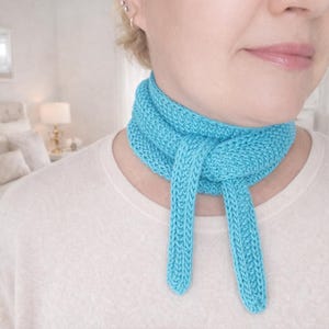 Wool Silk Sophie Scarf, Chic Wool neck Scarf for Office Wear, Elegant Office Style Accessory, small kerchief neck warmer business style