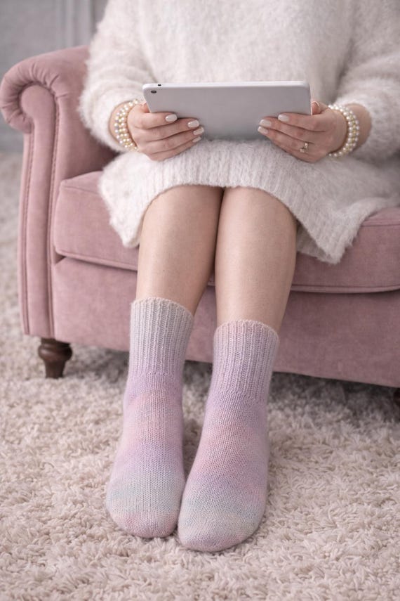5 paia di calzini morbidi rosa da donna, caldi e spessi, morbidi e