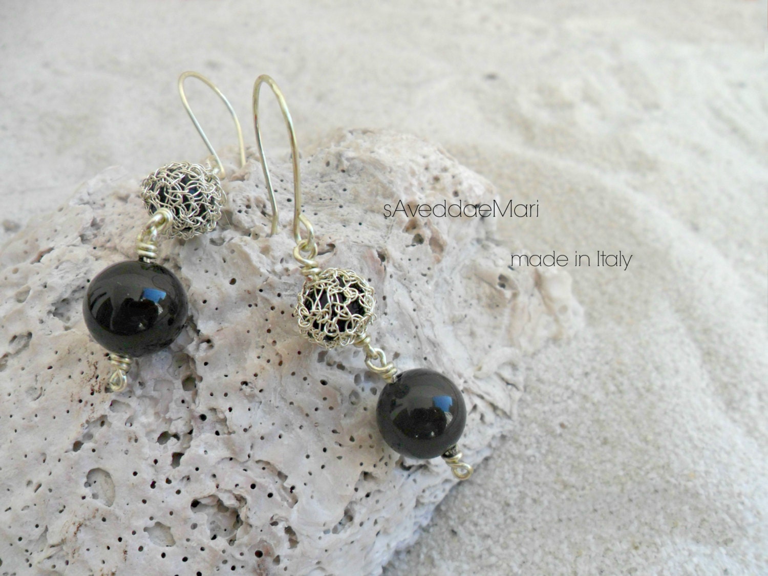 Häkeln Draht Ohrringe, Perlen Ohrringe, Schmuck, in Italien, Sardinien, handgefertigten Schmuck, italienischer Schmuck aus Kupfer Häkeln Draht Ohrringe, Perlen Ohrringe, Schmuck, in Italien, Sardinien, handgefertigten Schmuck, italienischer Schmuck aus Kupfer