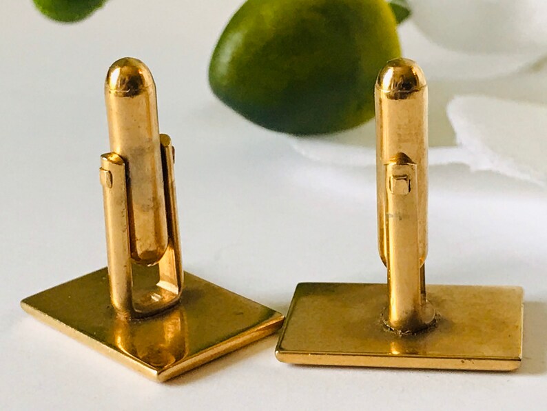 Vintage Gold Tone Modernist Cufflinks