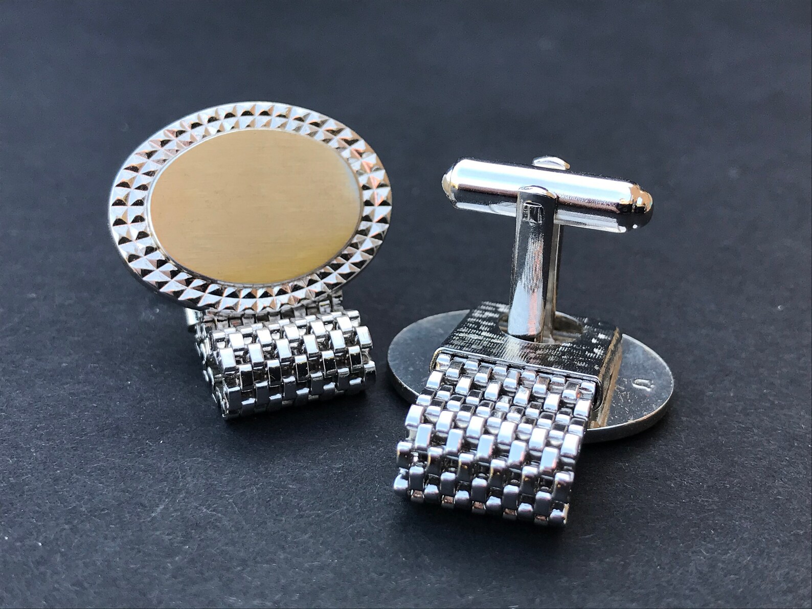 Vintage Hickok Cufflinks with Matching Tie Tack Two Toned Etsy