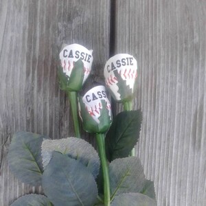 Baseball Rose, Customized Blooming Baseball, Graduation gift, Team Gift idea, Sports award, Coach Gift, Fathers Day, Anniversary rose