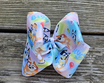 Bluey Hair Bow, Dog Cartoon, Extra Large Jojo Bow
