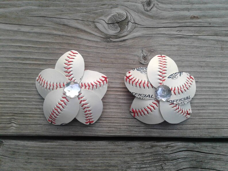 Baseball/softball Flower Accessory Clips Baseball Flower Shoe Etsy
