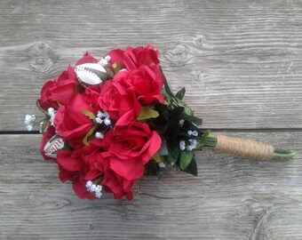 Baseball Rose Bouquet, Sports Wedding, Mother's Day flowers, Bridesmaid accessory