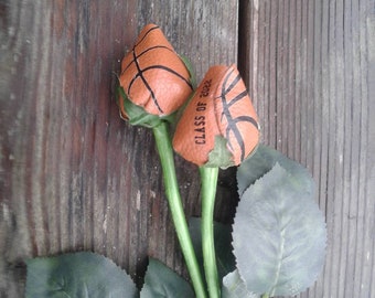 Basketball Rose, Personalized Basketball gift, Graduation, Basketball Mom, Basketball Dad, Basketball coach, Wedding, Promposal