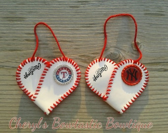Real Baseball or Softball Cap Ornaments, Cardinals, Yankees, Baseball/Softball Mom/Dad gift, MLB, Sports wall Decor, Ornaments