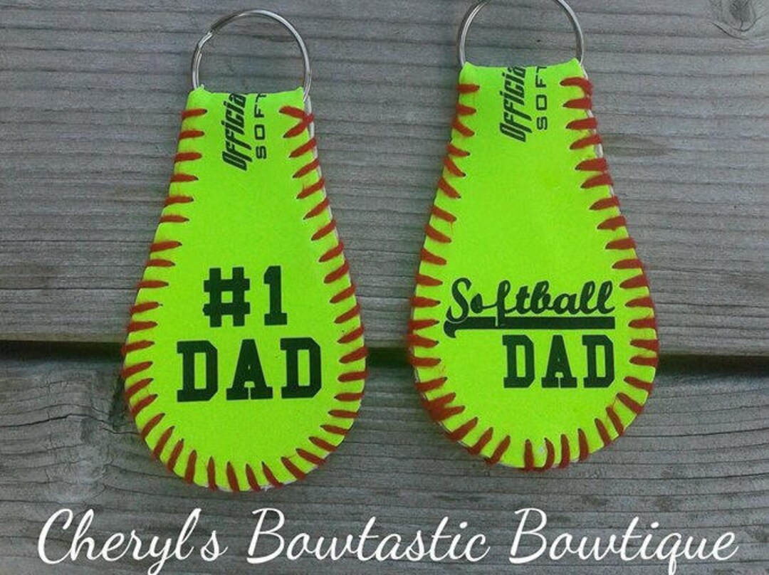 Softball Keychain Customized Keychain Bag Tag Softball Team Etsy