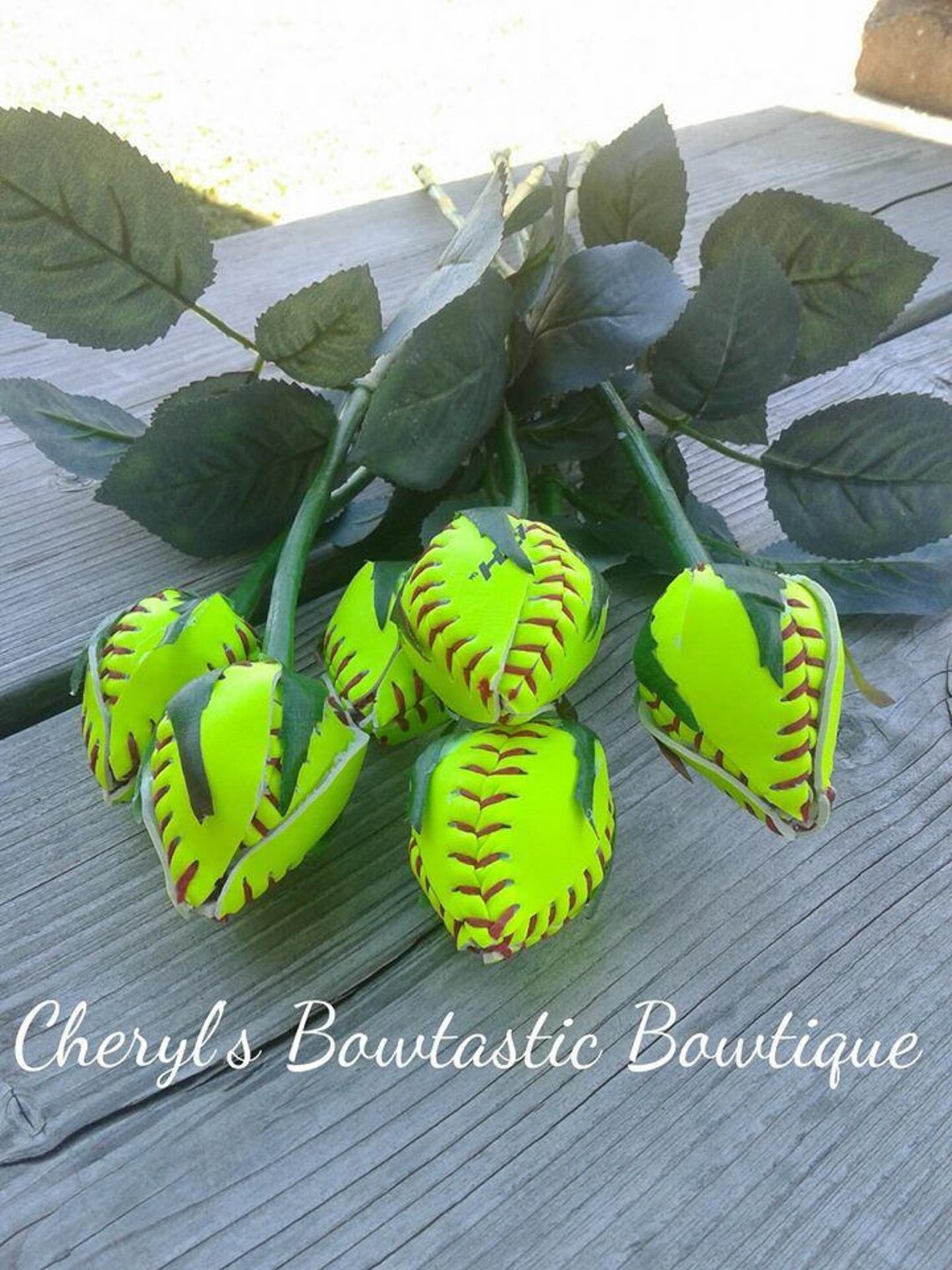 Half a Dozen Baseball Roses Softball Roses Personalized Etsy