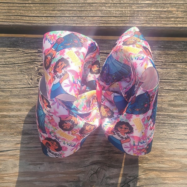 Encanto bow, Mirabel hair bow, Encanto birthday, Birthday gift, Disney inspired, Extra large bow, Jojo bow, Over the top bow, Boutique bow,