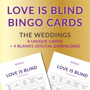 Love is Blind Bingo: The Weddings - Any Season! - Digital Download