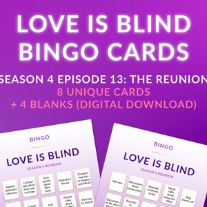 Love is Blind Bingo: Episode 13, The Reunions - Digital Download