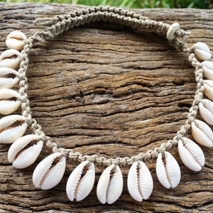 Handmade Hemp Shell Necklace With Cowrie Shells - Etsy