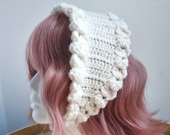Crochet vintage style ear warmers / earmuffs
