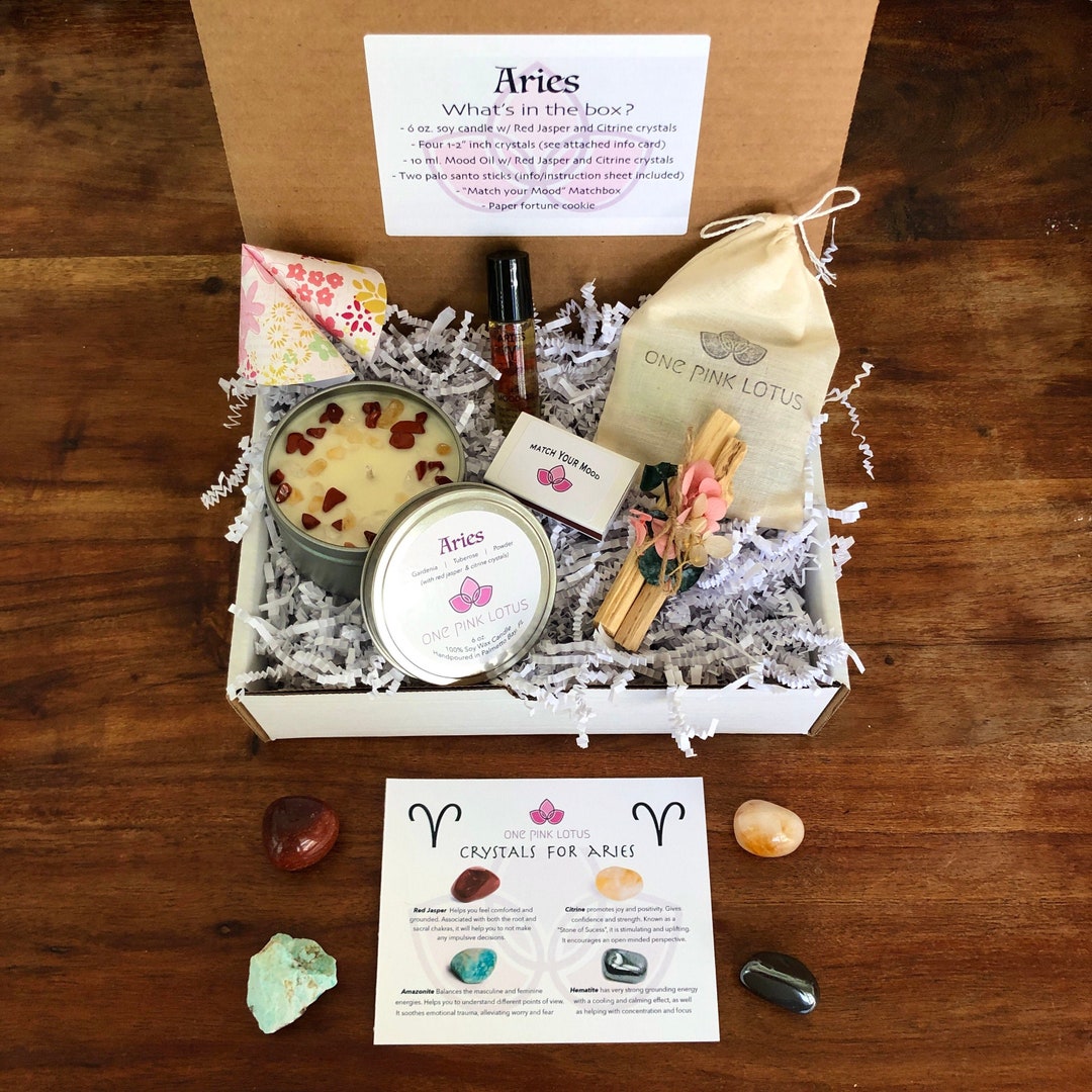 ARIES GIFT BOX - Zodiac Astrology Kit, Birthday or Special Occasion - Etsy