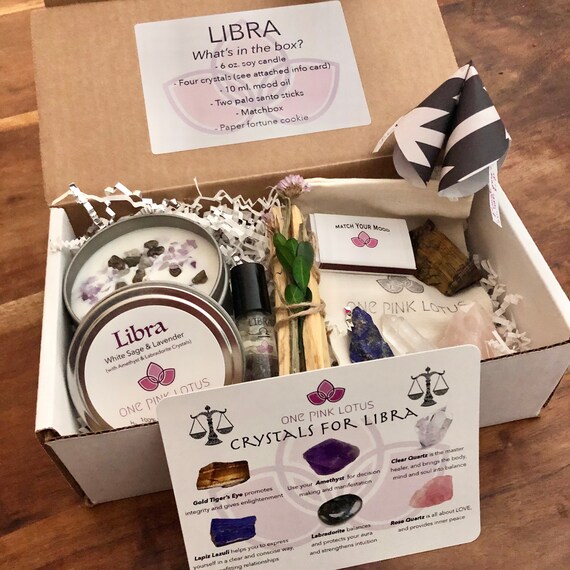 LIBRA GIFT BOX Zodiac Astrology kit birthday or special Etsy