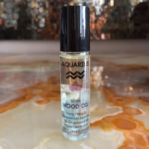 Zodiac Mood Oil with essential oils and crystals