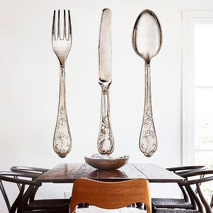 Antique Cutlery Fabric Wall Stickers