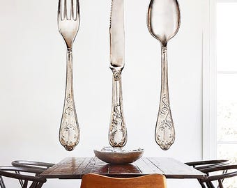 Antique Cutlery Fabric Wall Decals